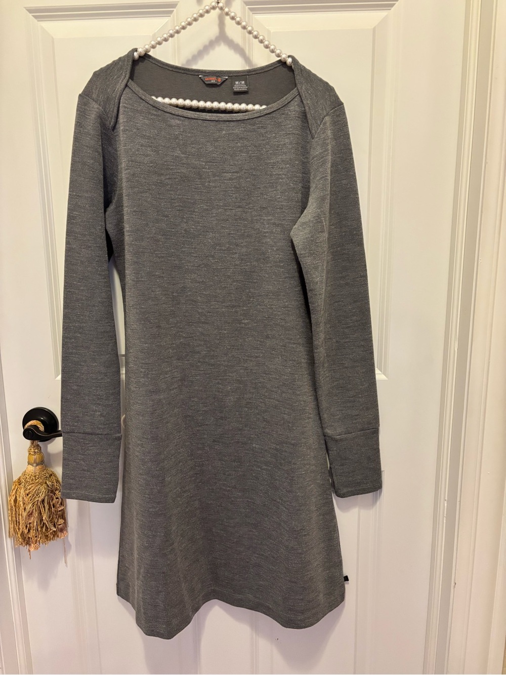 Merrell Women's Gray Long Sleeve Casual Knit Dress medium